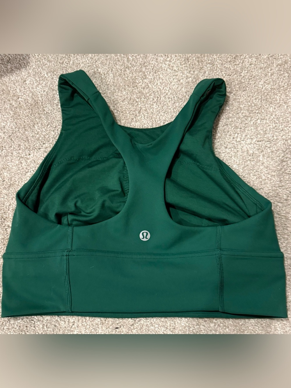 Lululemon Wonder Train Longline Bra C/D Cup Everglade Green Size 8 GUC - Picture 2 of 4